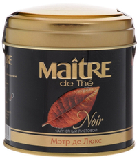 Чай Maitre de The Люкс смесь чая черного среднелистового индийского, цейлонского, кенийского и китайского, 100г