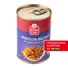 Fine Life Фасоль белая в томатном соусе, 420г