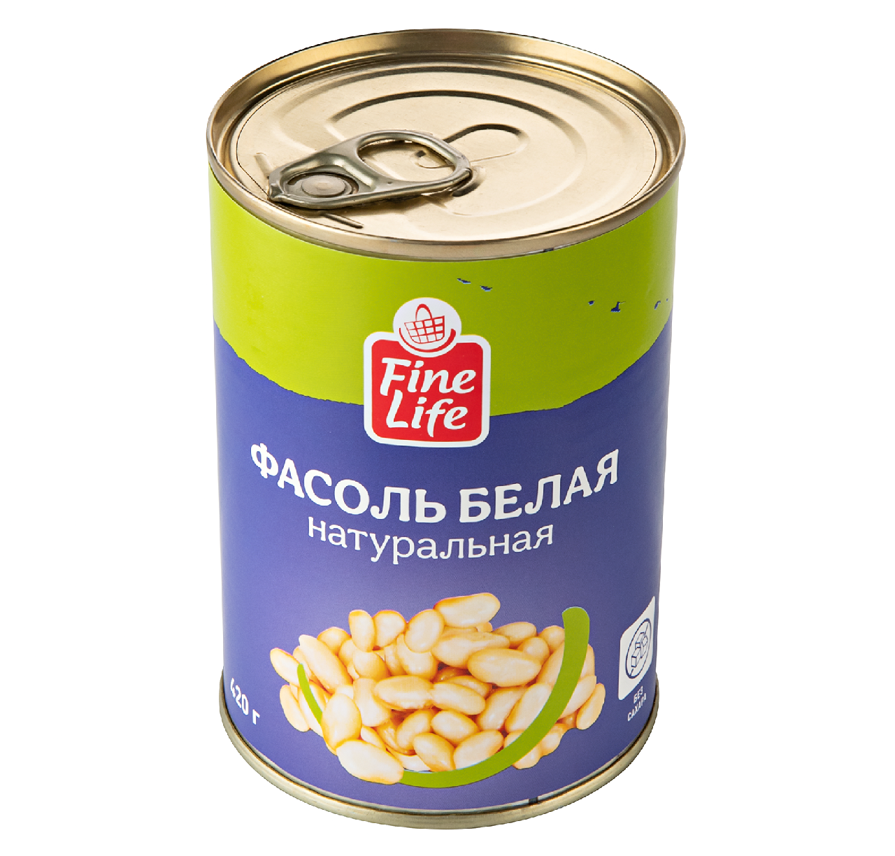 Fine Life Фасоль белая натуральная, 420г