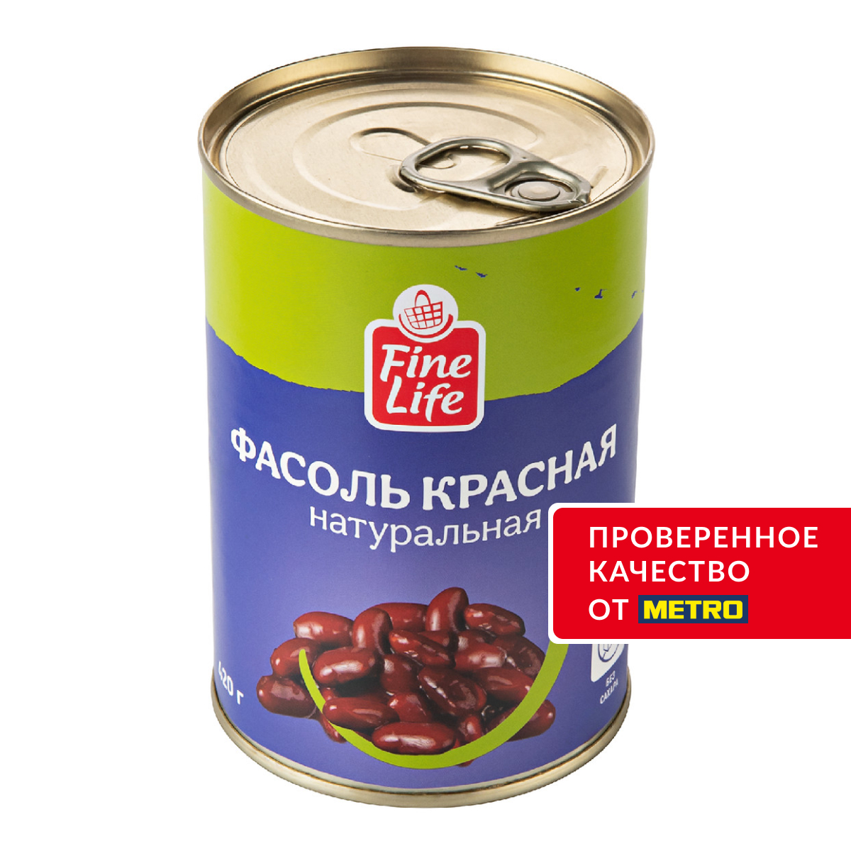 Fine Life Фасоль красная натуральная, 420г