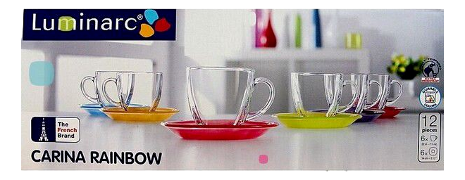 Изображение товара Набор чайный Luminarc Rainbow на 6 персон 220мл, 12 предметов