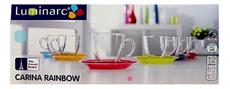 Набор чайный Luminarc Rainbow на 6 персон 220мл, 12 предметов