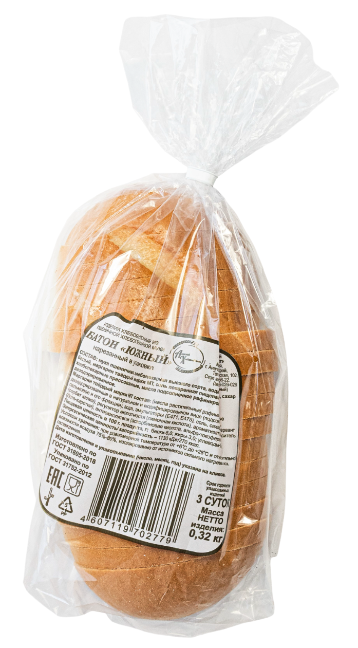 Батон Анапский ХК Южный нарезка, 320г