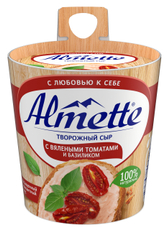 Сыр творожный Almette вяленые томаты и базилик 60%, 150г