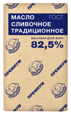 Масло сливочное Белый медведь Традиционное 82.5%, 320г