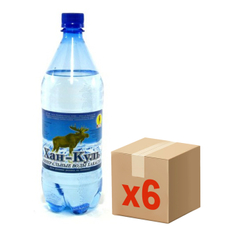 Вода Хан-Куль минеральная газированная, 1л x 6 шт