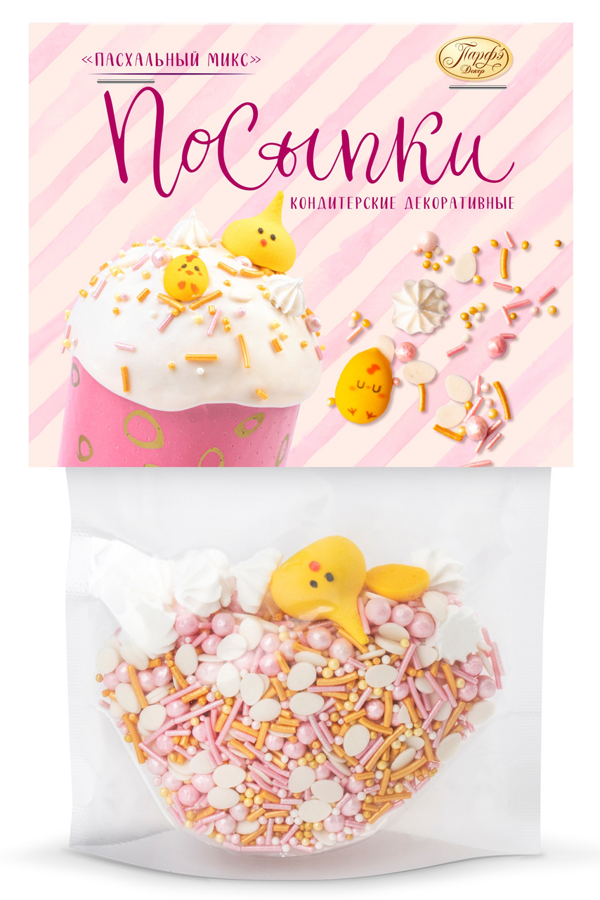 Посыпки кондитерские Парфэ Декор фигурные пасхальный микс, 58г
