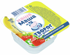 Творог детский Наша Маша Клубника и банан 4.2% с 6 месяцев, 100г