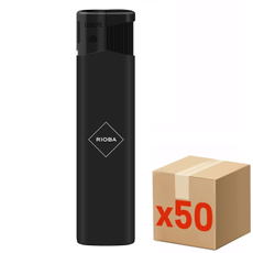 RIOBA Зажигалка Пьезо черная 39-R, 50 шт