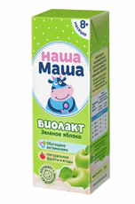 Биолакт детский Наша Маша Зеленое яблоко 2.8% с 8 месяцев, 200мл