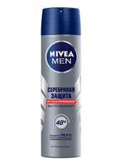Антиперспирант-спрей Nivea Men Серебряная защита антибактериальный, 150мл