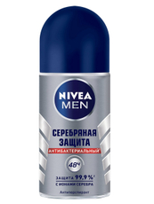 Антиперспирант-ролик Nivea Men Серебряная защита антибактериальный, 50мл