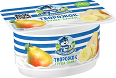 Творожок Простоквашино груша и банан 3.6%, 110г