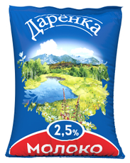 Молоко Даренка пастеризованное 2.5%, 800г