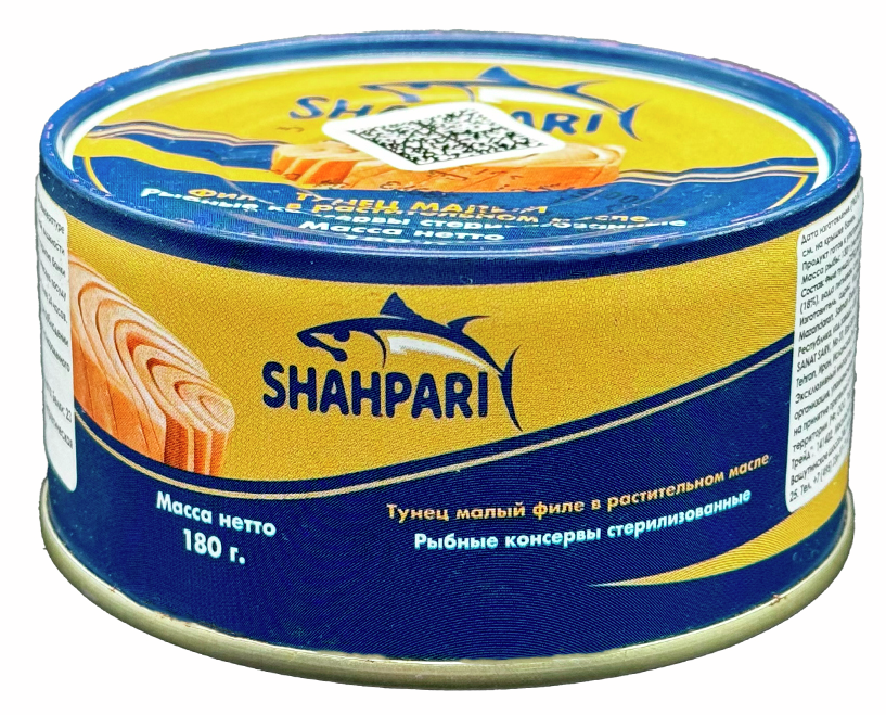 Тунец Shahpari малый филе в масле, 180г
