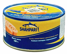 Тунец Shahpari малый филе в масле, 180г