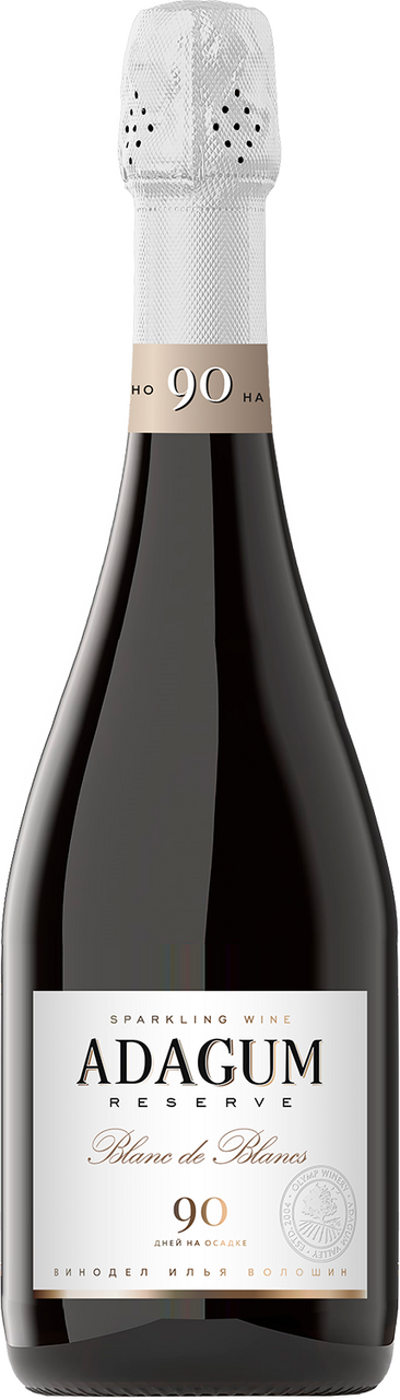 Вино игристое Adagum Reserve Blanc de Blancs белое брют, 0.75л