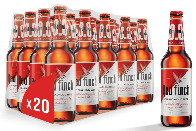 Пиво Red Finch безалкогольное, 0.45л х 20 шт