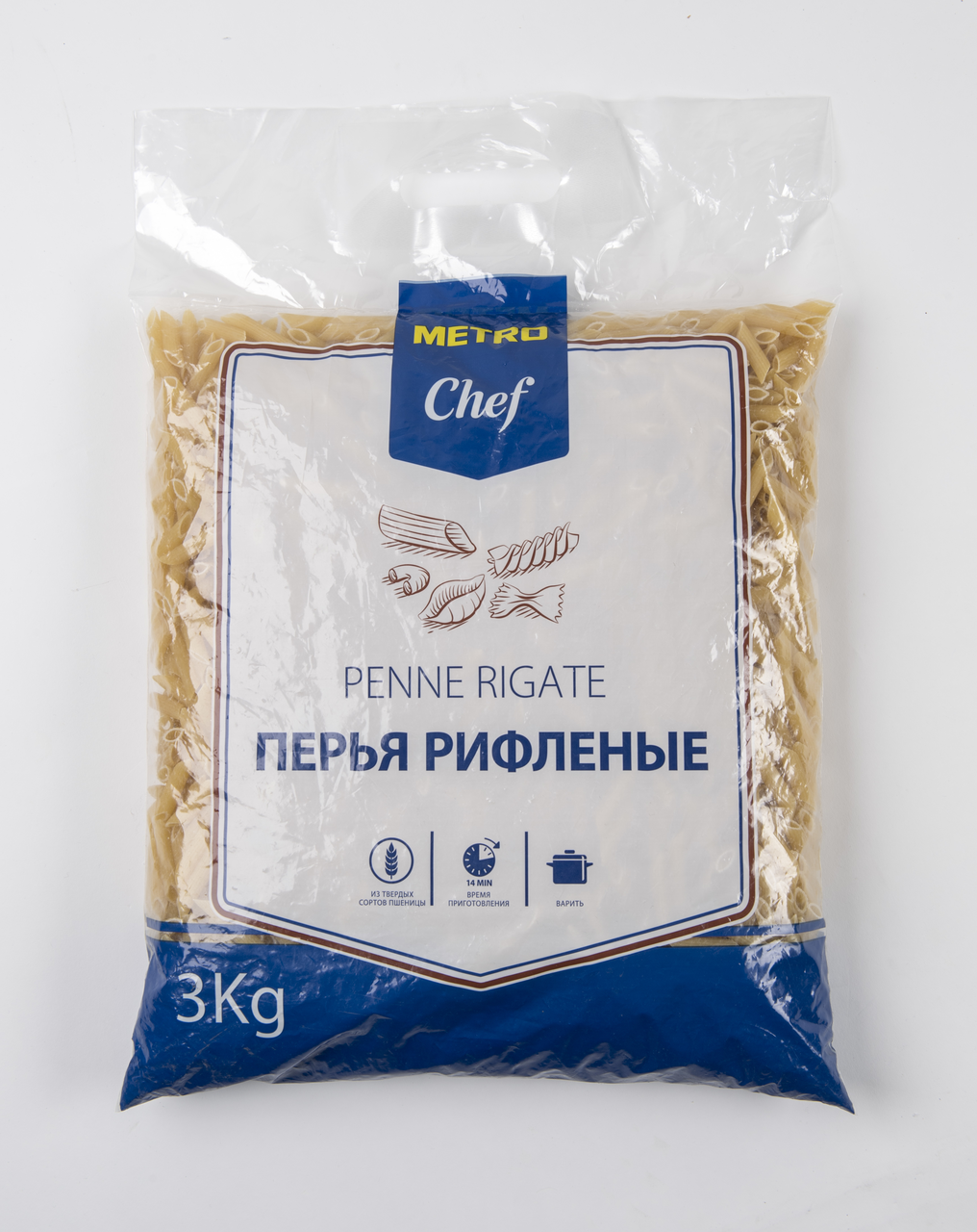 Макароны Metro Chef, перья рифленые, 3 кг купить с доставкой на дом ...