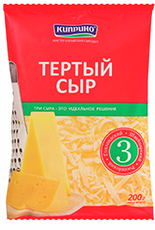 Сыр Киприно Три сыра полутвердый тертый 45%, 200г
