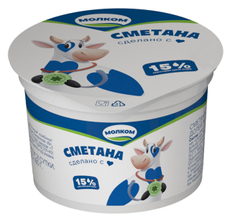 Сметана Молком 15%, 180г