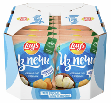 Чипсы Lay's Нежный сыр с зеленью из печи, 81г x 14 шт