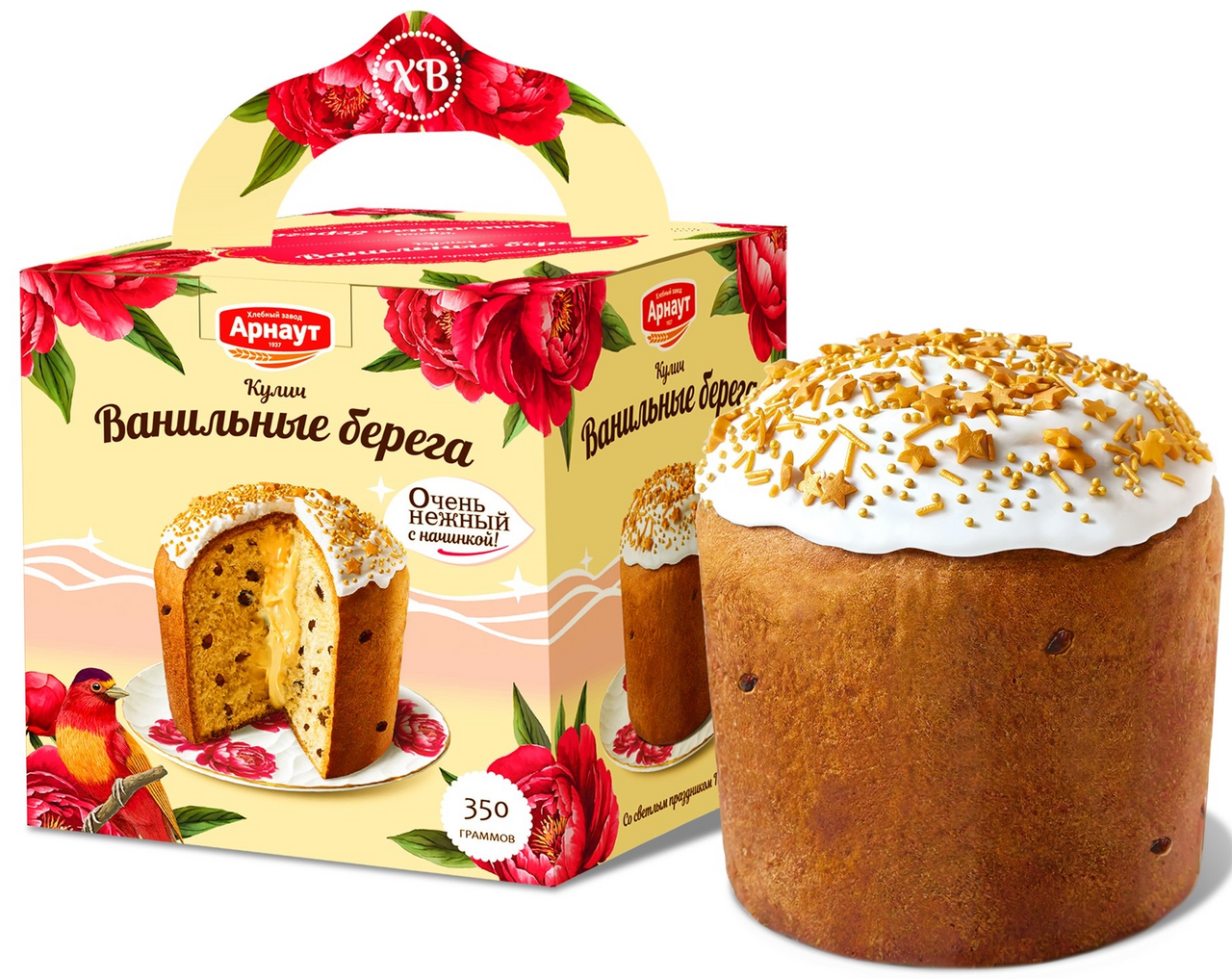Кулич Арнаут Пасхальный ванильные берега, 350г