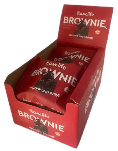 Пирожное протеиновое R.A.W. LIFE вишня и шоколад, 40г x 9 шт