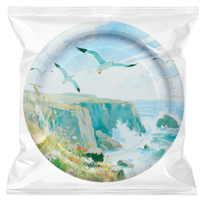 Fine Life Тарелка бумажная чайки 25шт, 23см