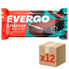 Пирожное протеиновое Evergo брауни классический, 50г x 12 шт