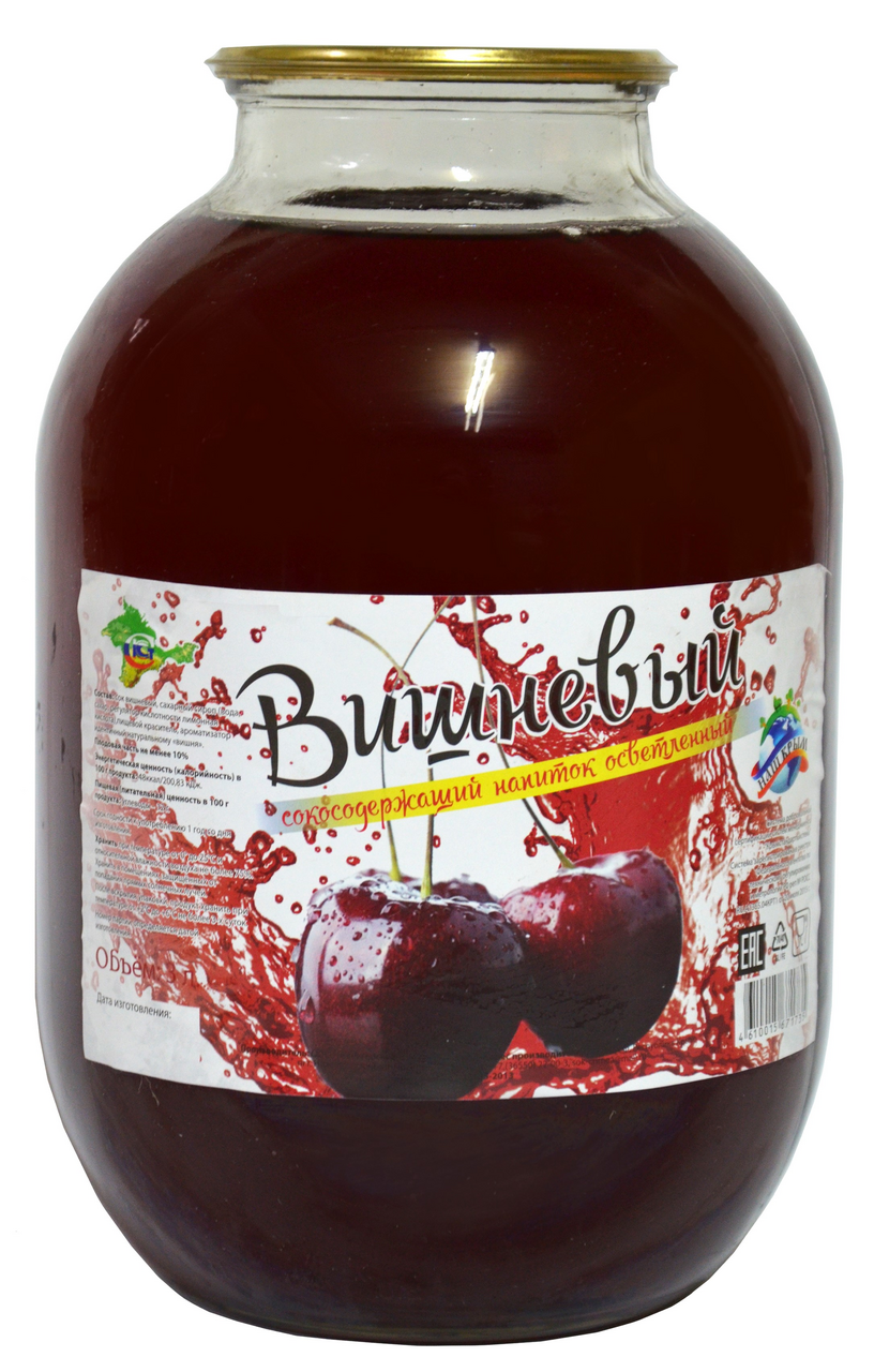 Напиток сокосодержащий Наш Крым вишневый, 3л