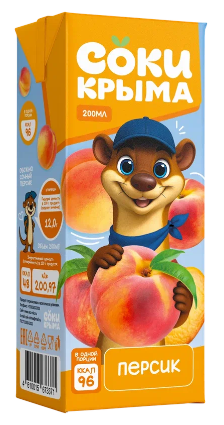 Нектар Соки Крыма персиковый, 200мл