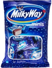 Батончик Milky Way Minis шоколадный с суфле, покрытый молочным шоколадом, 176г