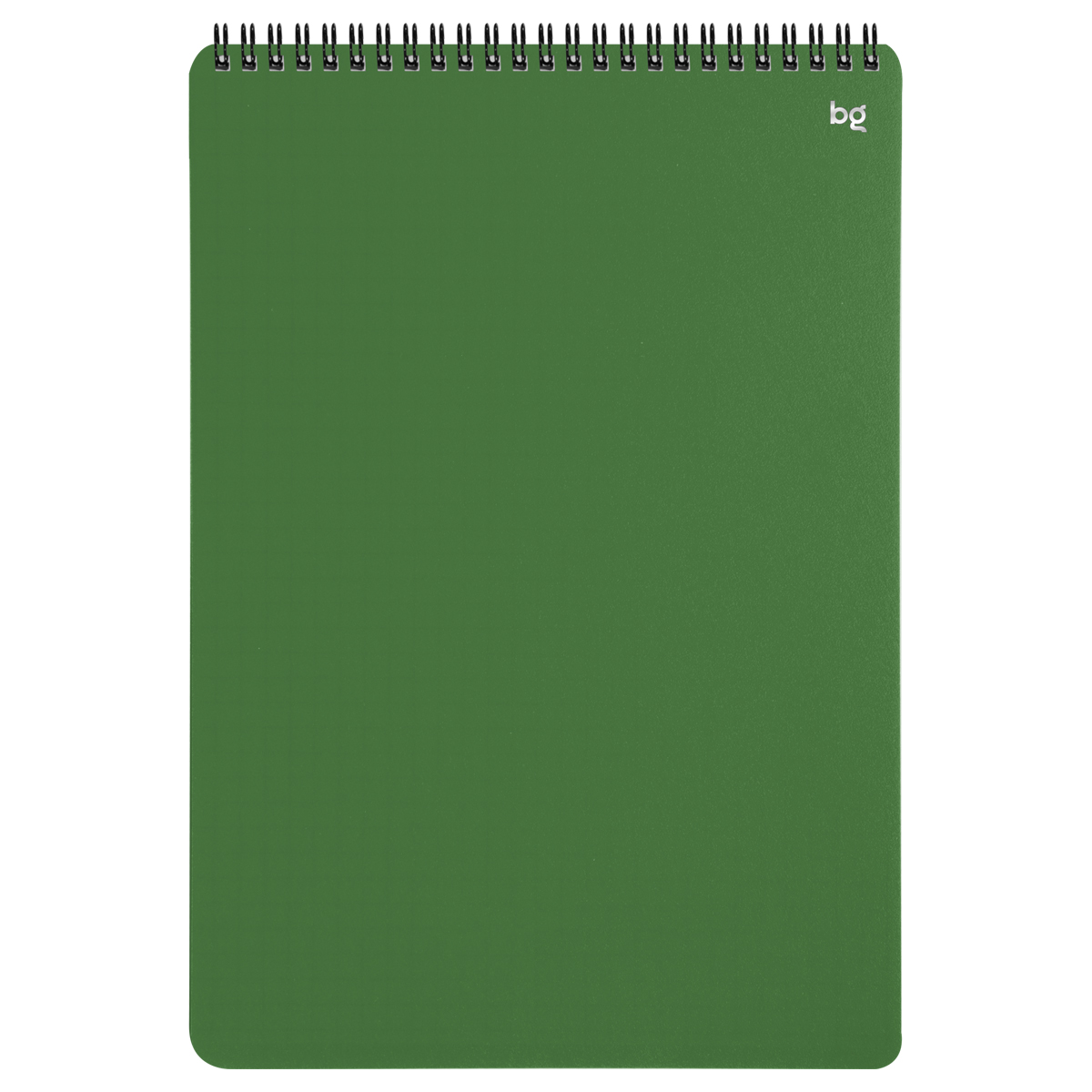 Изображение товара Блокнот BG на гребне зеленый клетка А4, 80л
