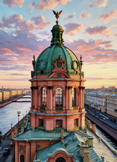 Блокнот Listoff Волшебный город клетка А5, 60л