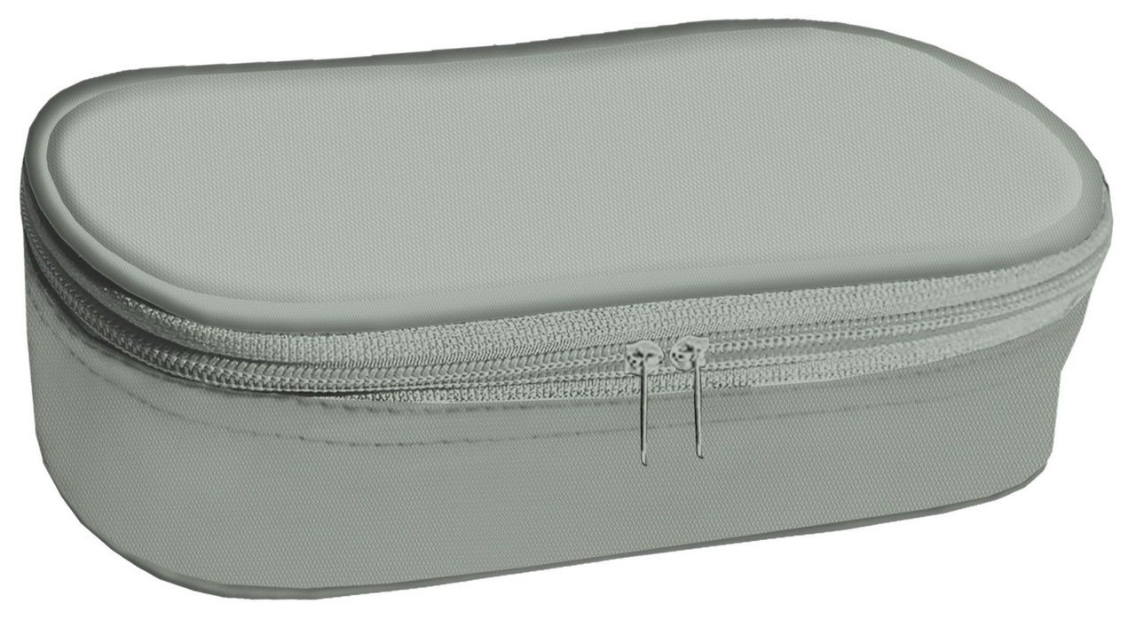 Пенал Seventeen овальный серый