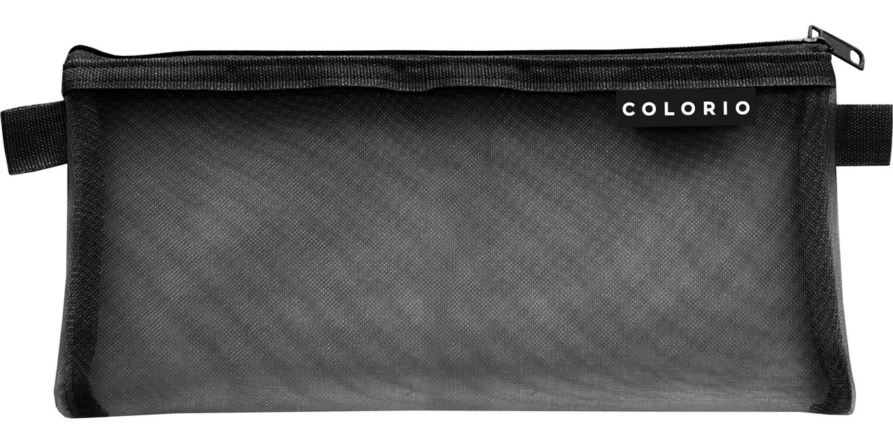Пенал-косметичка Colorio на молнии черная сетка 1 отделение