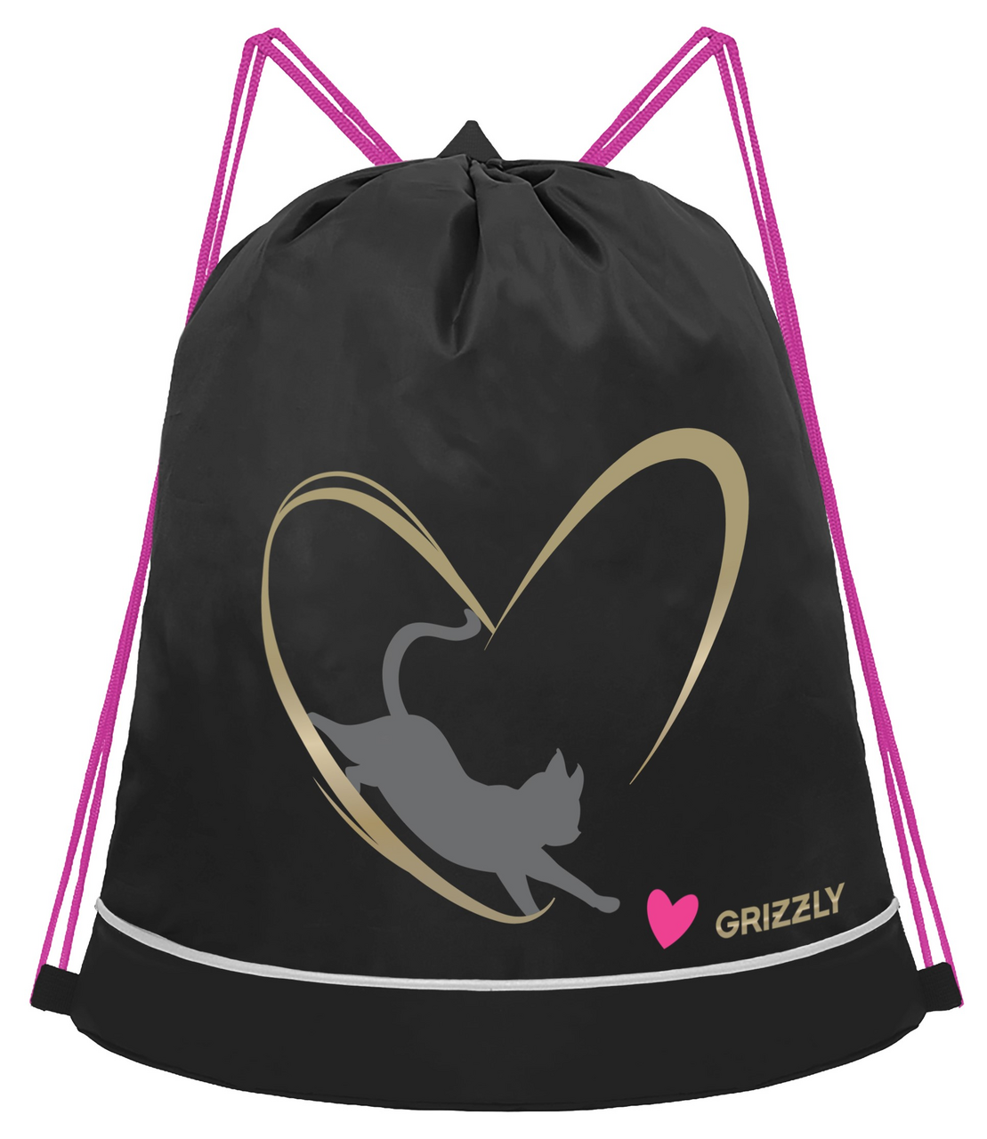 Мешок для обуви Grizzly черный 1 OM-60-115