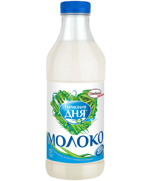 Молоко Гармония дня пастеризованное 2.5%, 900г