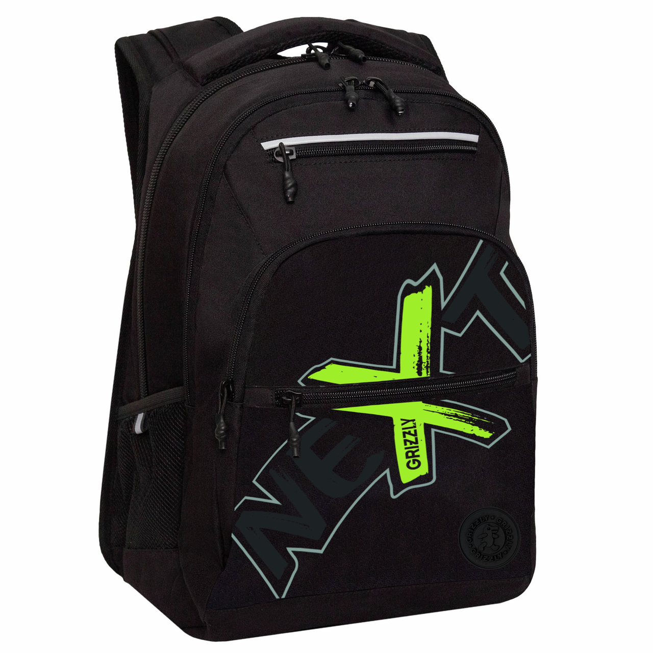 Рюкзак Grizzly черный-салатовый RU-631