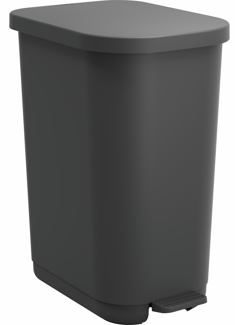 Контейнер для мусора Rotho Ribo Jive с педалью черный 35л, 51.3 x 40 x 28.5см