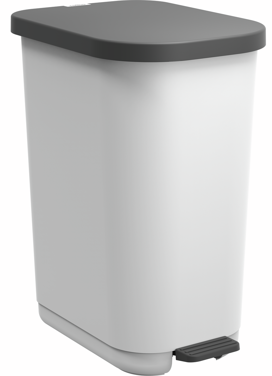 Контейнер для мусора Rotho Ribo Jive с педалью белый 35л, 51.3 x 40 x 28.5см