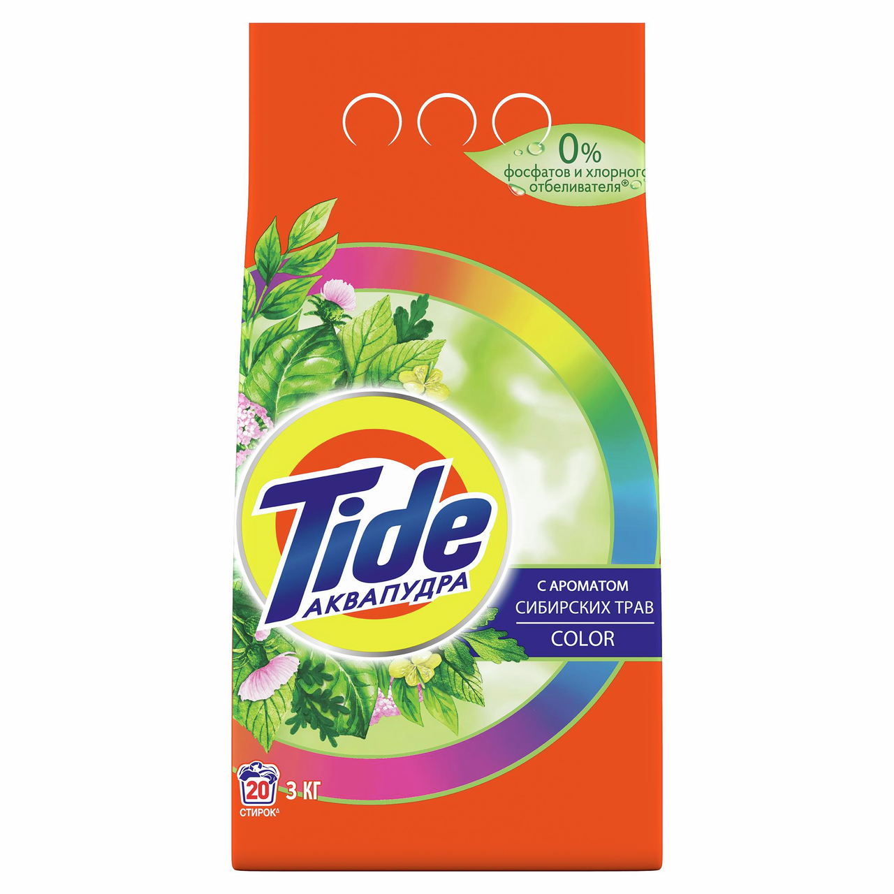 Стиральный порошок Tide Сибирские травы для цветного белья автомат, 3кг