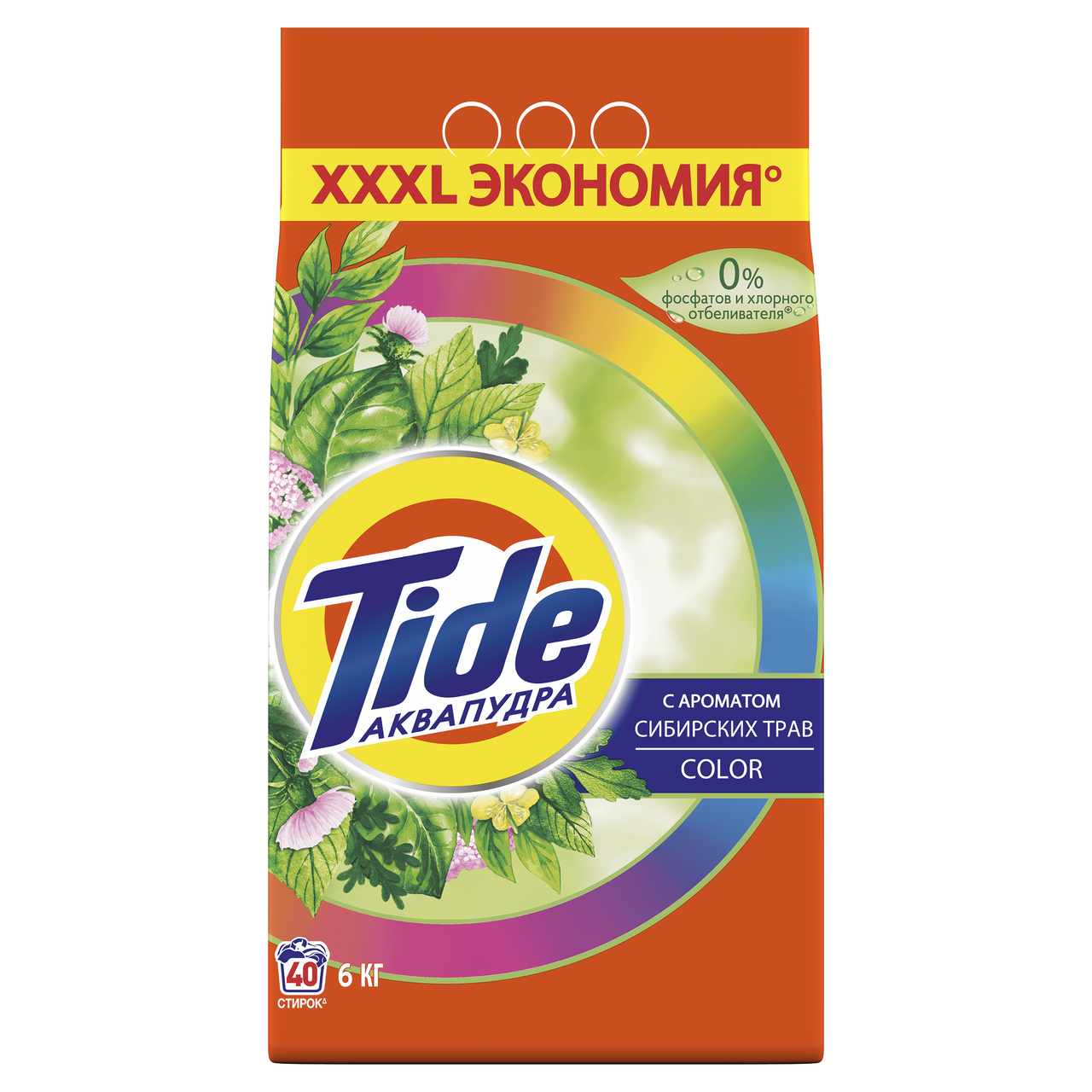Изображение товара Стиральный порошок Tide Сибирские травы для цветного белья автомат, 6 кг
