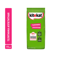 Корм сухой Kitekat Телятинка аппетитная для взрослых кошек, 15кг