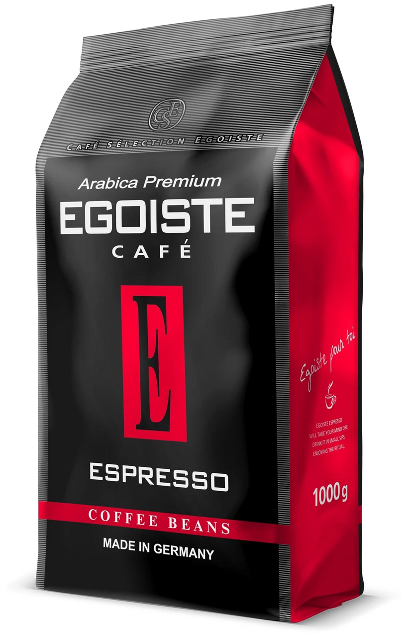 Кофе Egoiste Espresso в зернах, 1кг купить с доставкой на дом, цены в  интернет-магазине