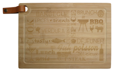 ДОСКА РАЗДЕЛ 39,5X28Х2СМ БАМБУК/КОЖА TH