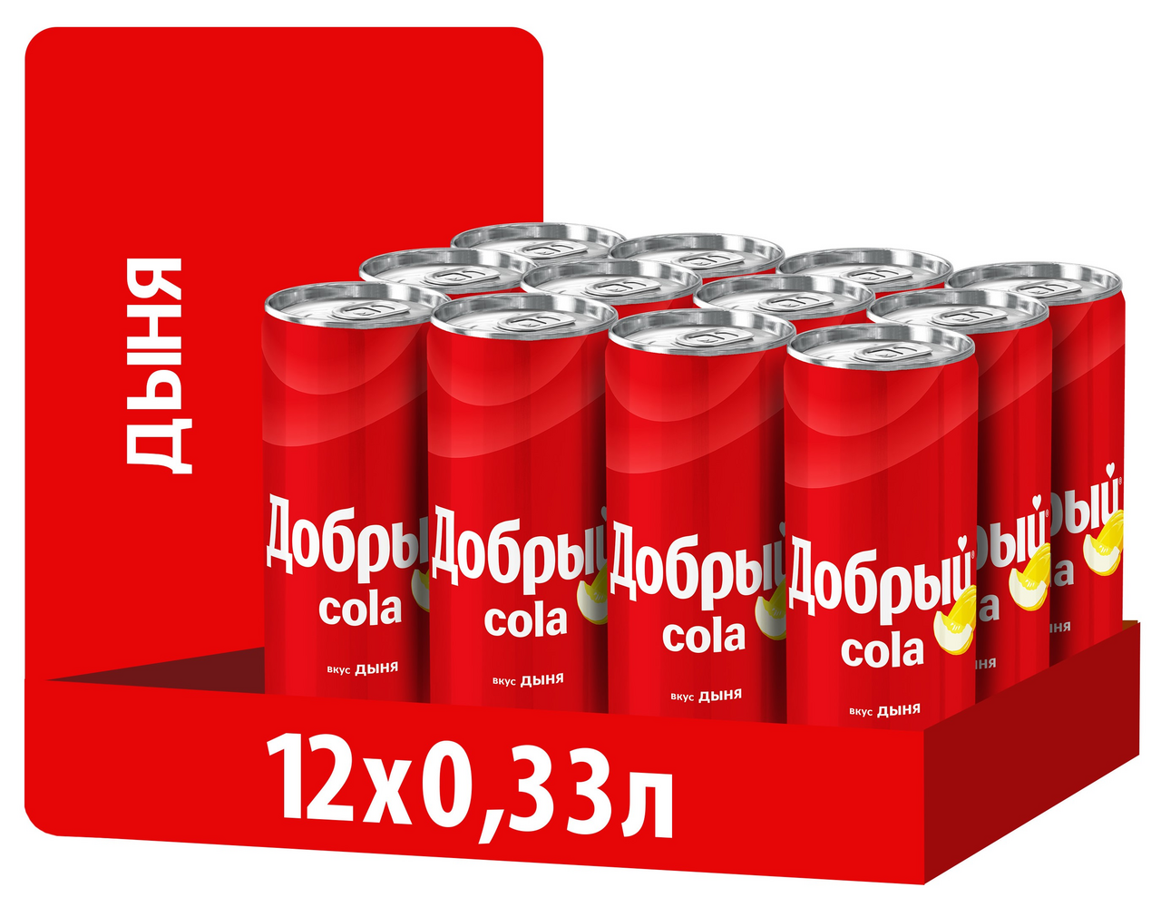 Напиток Добрый Кола дыня газированный, 330мл x 12 шт
