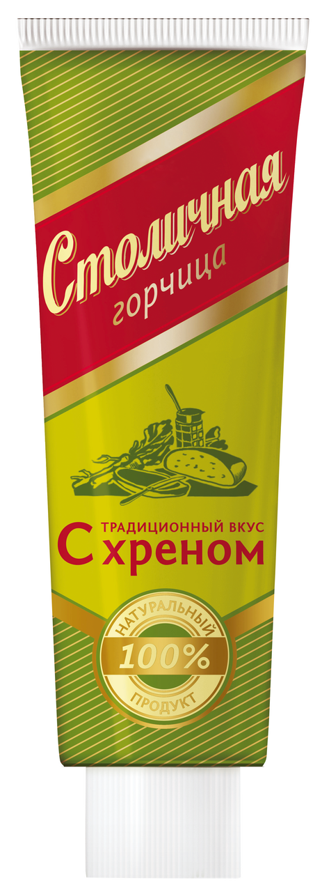Горчица Столичная с хреном, 100г