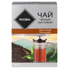 RIOBA Чай черный листовой Эрл Грей, 400г
